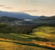 The mountains are always present from the 18th hole on the River Course at Keystone Resort in Colorado.